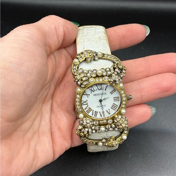 Heidi Daus Watches (Preview of to-be-listed items) Heidi Daus Divinely Deco Art Deco Multicolor Crystal... | Depop main image 3